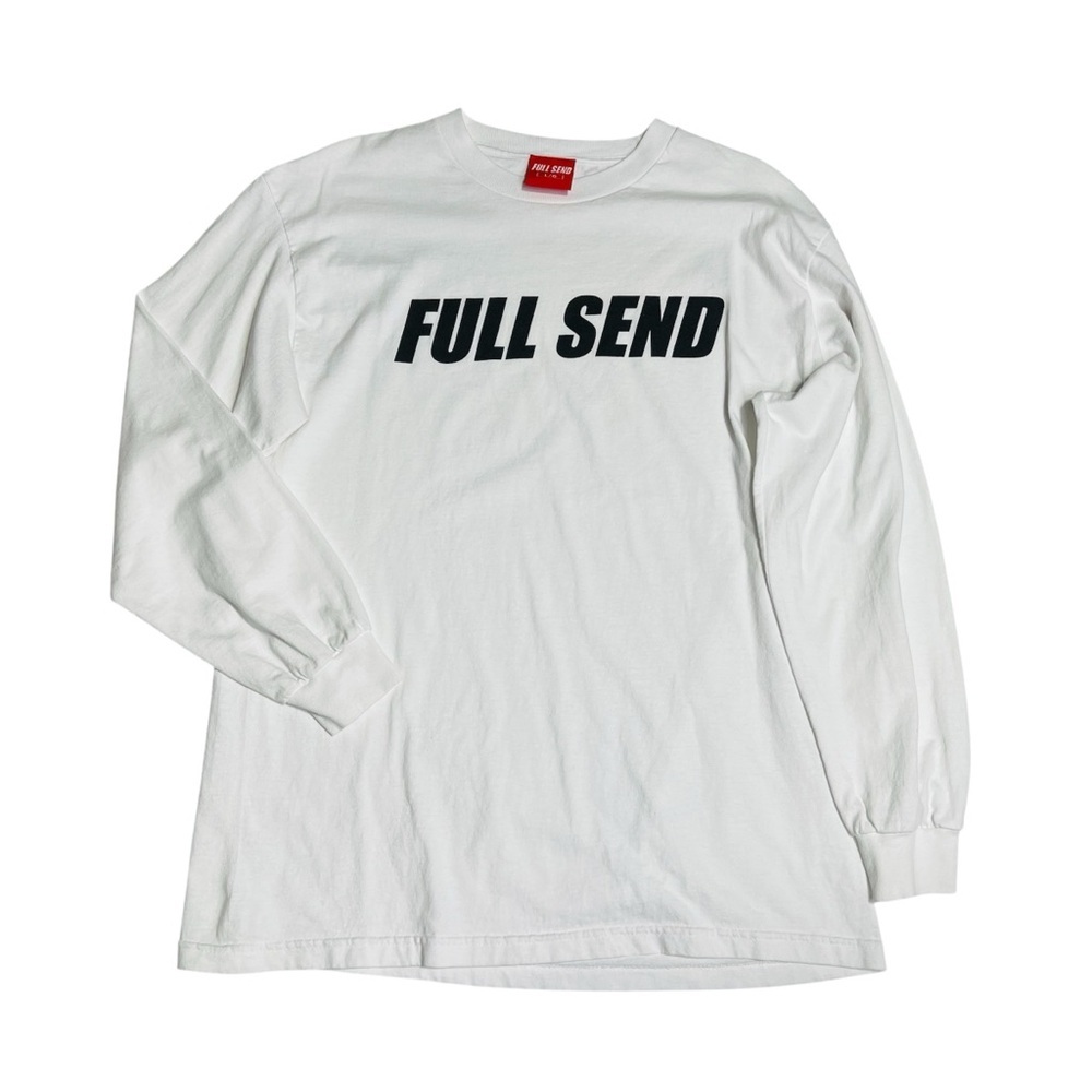 Full Send White Long Sleeve Tee